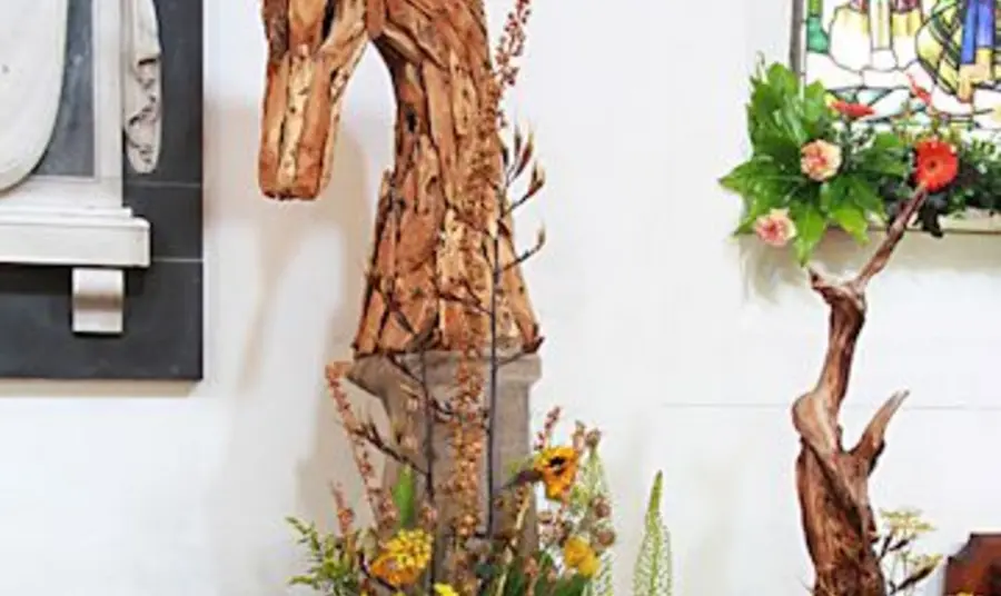 The flower festival reflected aspects of the First World War