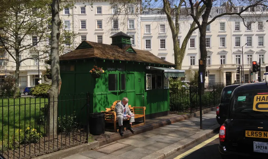 Cabmen’s shelter in St George’s Square, Pimlico