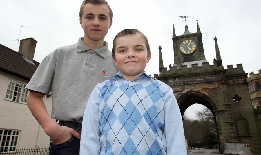 Robinson brothers outside Auckland Castle