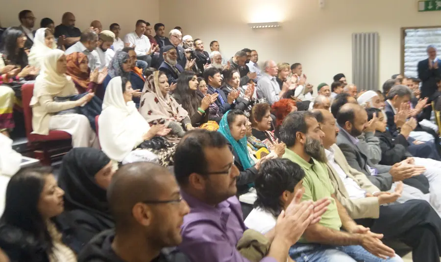 An audience attends an event in Burnley.
