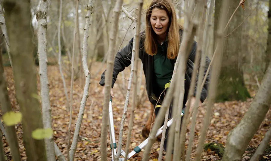 Keeley at Wiltshire Wildlife Trust site, The Firs