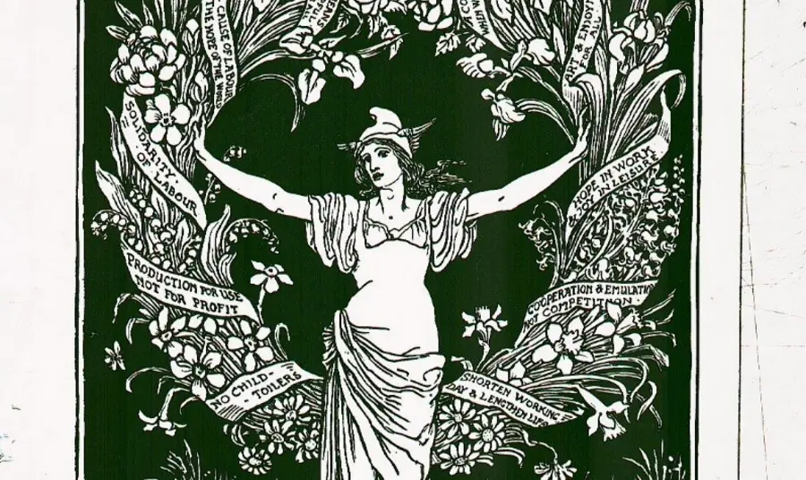A Garland for May Day: the front cover of an illustrated book conserved by the project