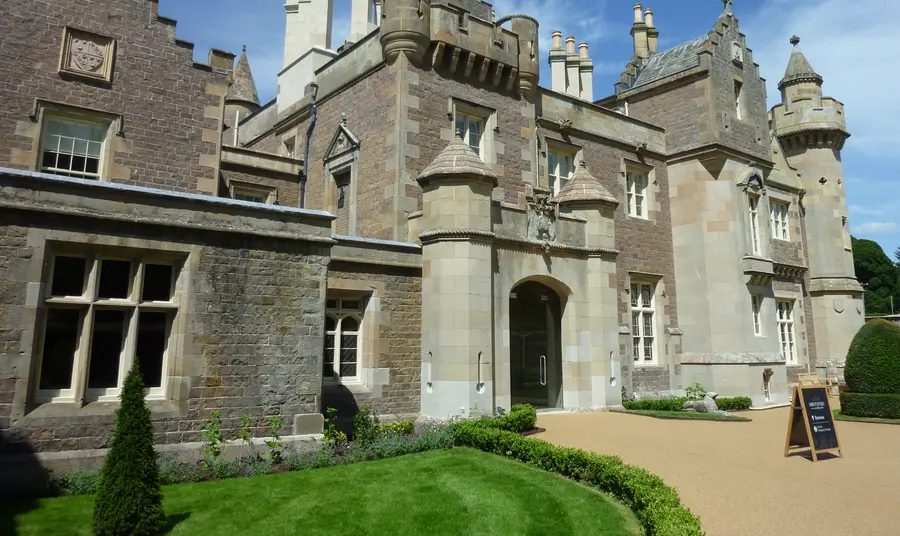 The exterior of Abbotsford, home of Sir Walter Scott