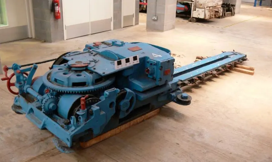 Coal mining machinery that has been preserved as part of this project