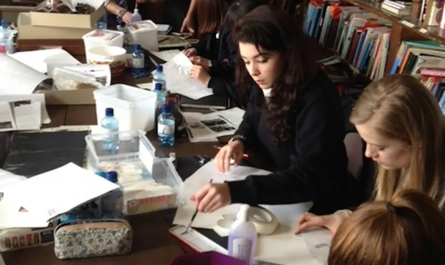 Students attending a project workshop