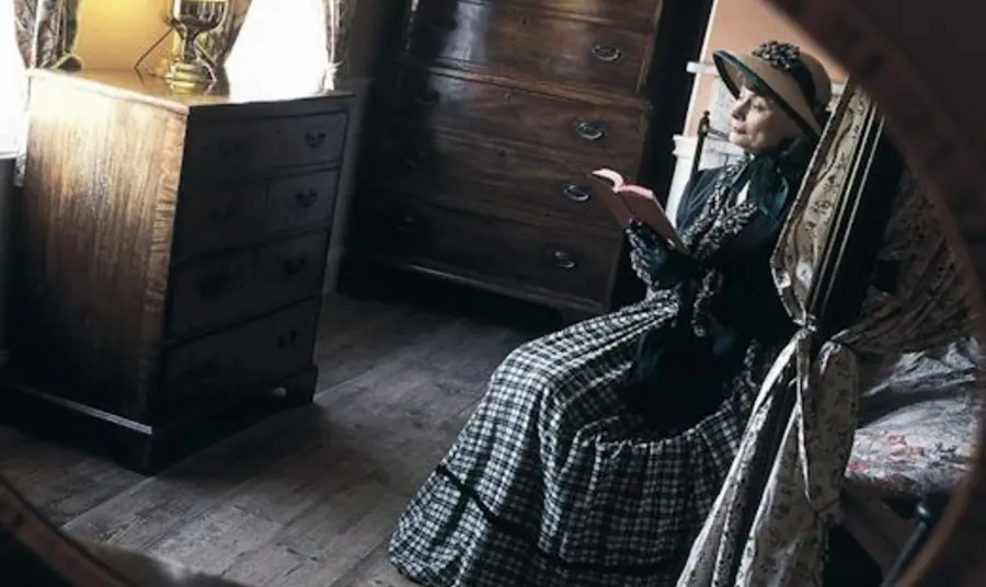 A woman in period costume