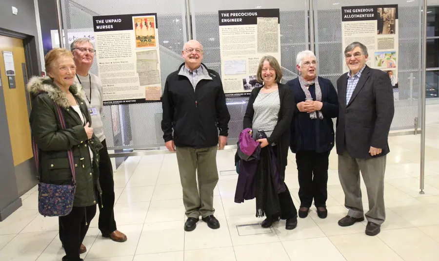Visitors at the Heaton Avenues exhibition