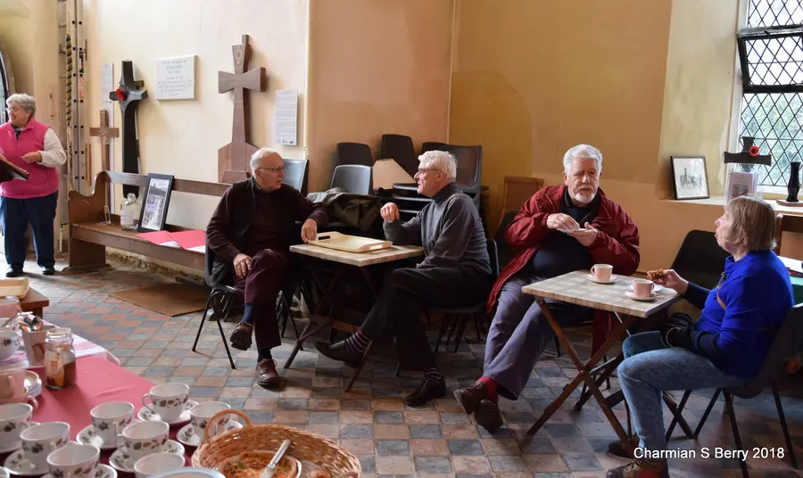 Community and volunteers at photography exhition