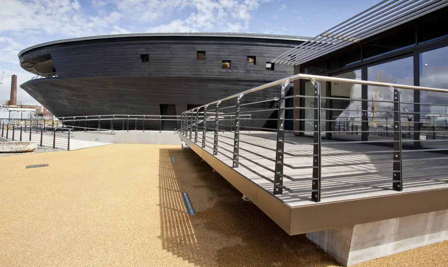 Mary Rose Museum Project Outside view of the Mary Rose Museum