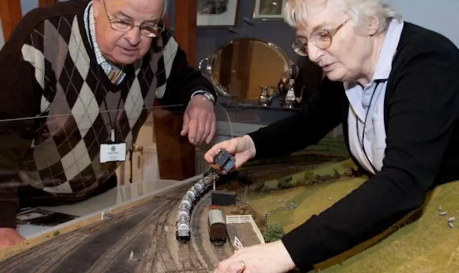 Visitors enjoying an exhibit at Narberth Museum