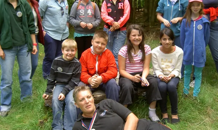 Local young people working in Judy Woods, Bradford 