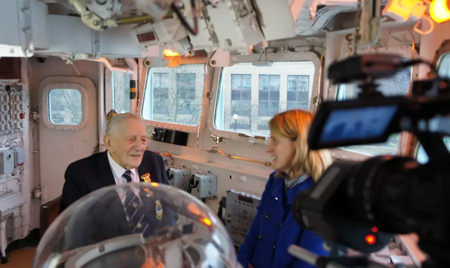 A Second World War veteran is interviewed