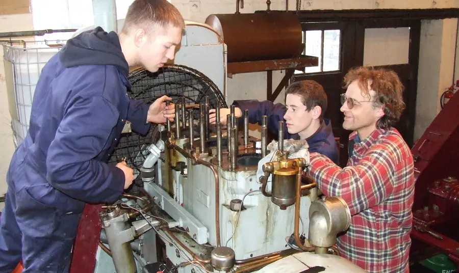 Trainees at work at the boatyard