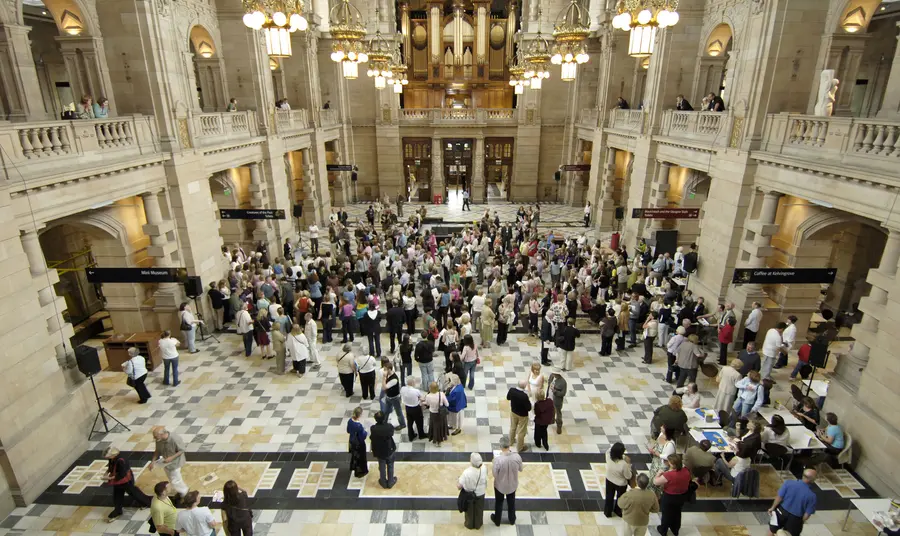 Visitors at Kelvingrove Art Galleryand Museum