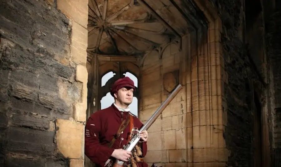 A soldier on guard at the new national civil war centre in Newark