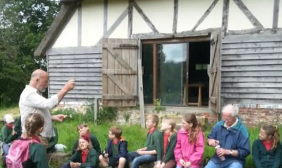 Local schoolchildren learning about Rotherfield Green