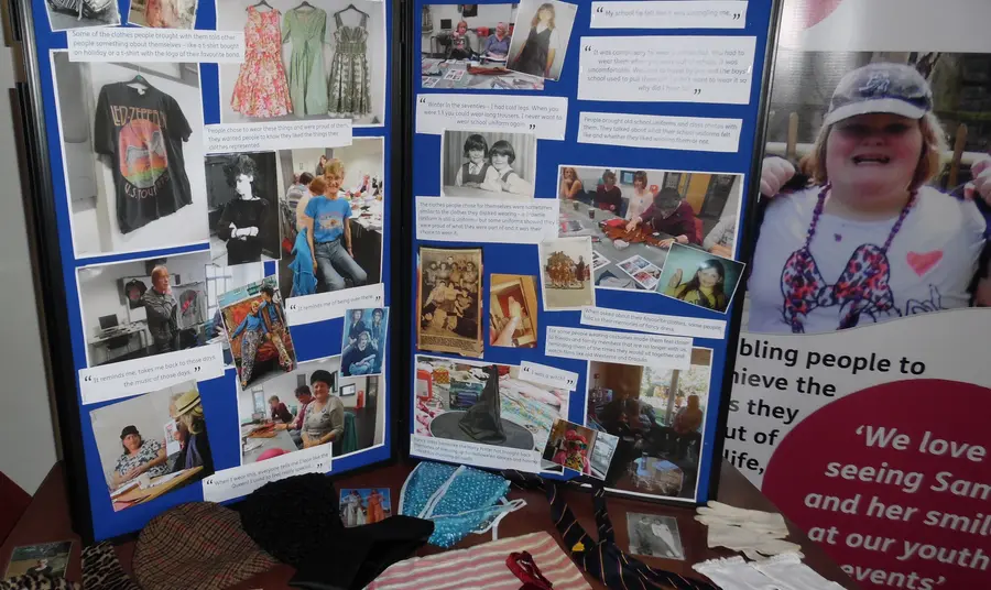 A selection of the project images, quotes and items on display