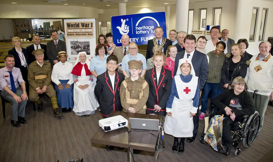 Volunteers at a First World War project