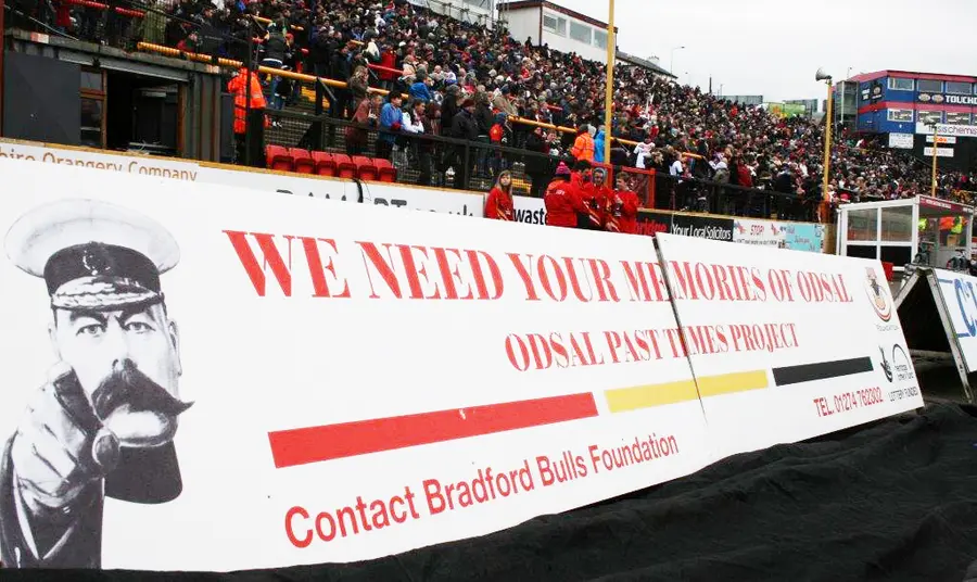 Project sign at Ordsall Stadium