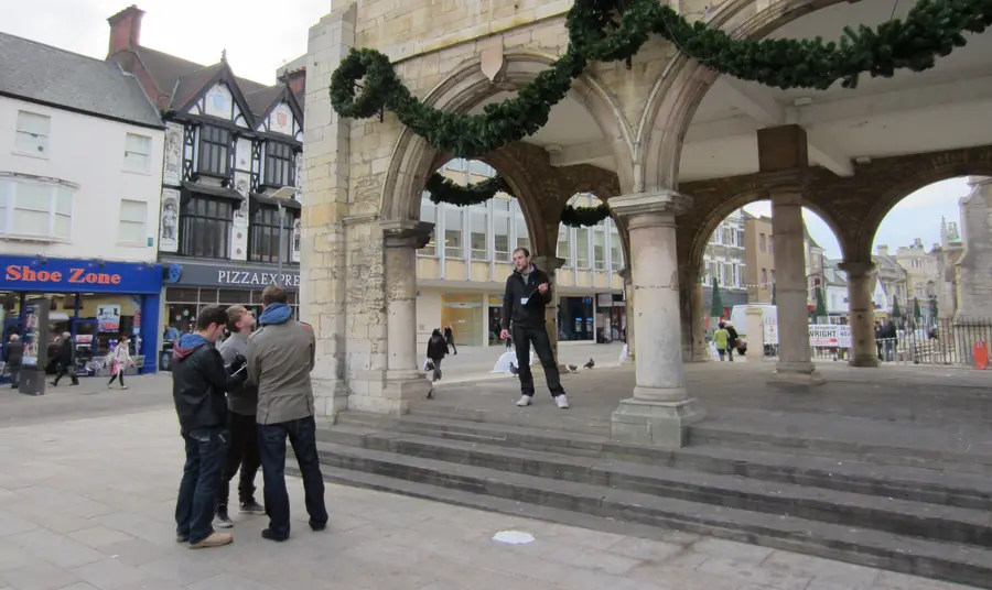 Peterborough city centre Young people in Peterborough city centre