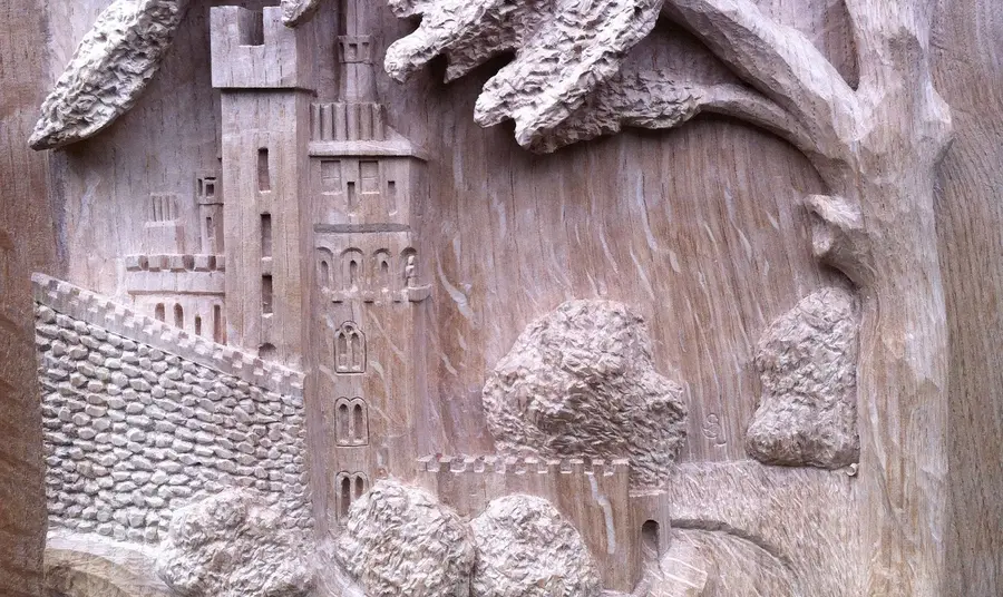 Wood panel from Bute Park 