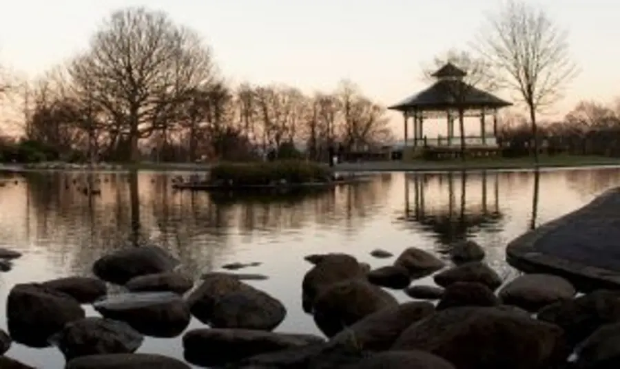 View of the pagoda from the lake edge