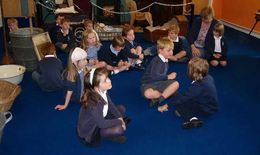 Children learning about homes in the past