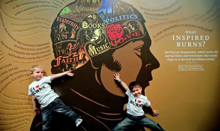 Young people visiting the Burns Birthplace Museum