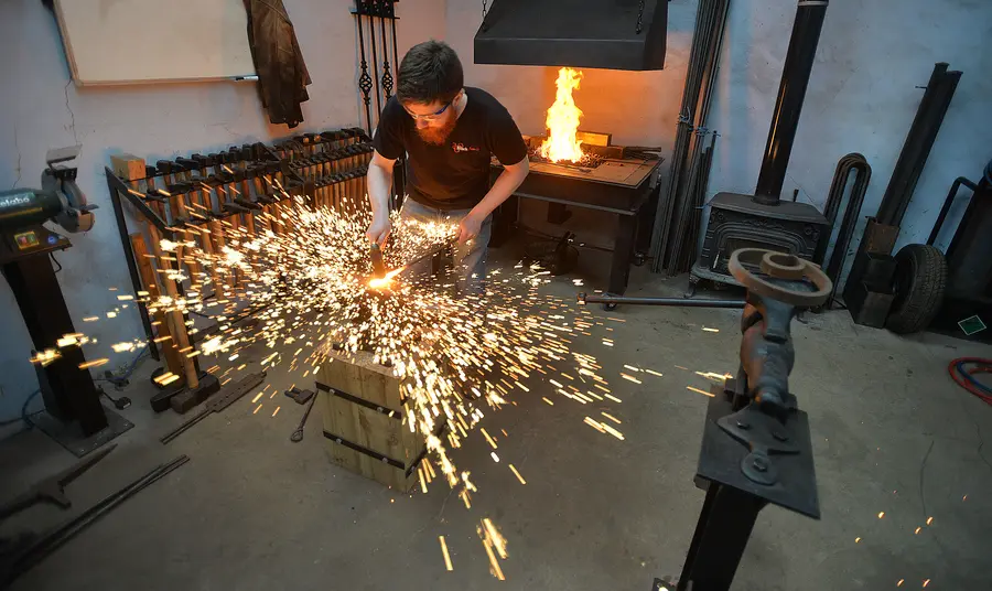 A trainee craftsperson at work