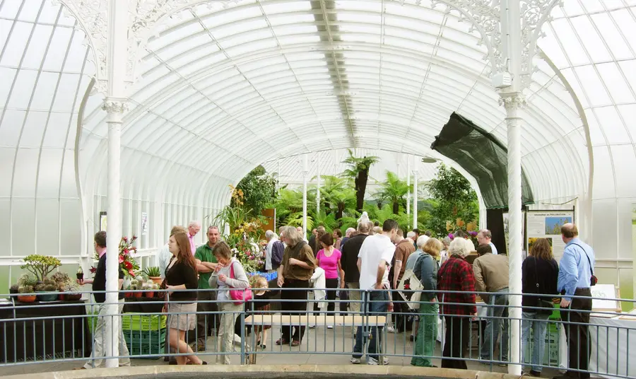 Visitors in Kibble Palace