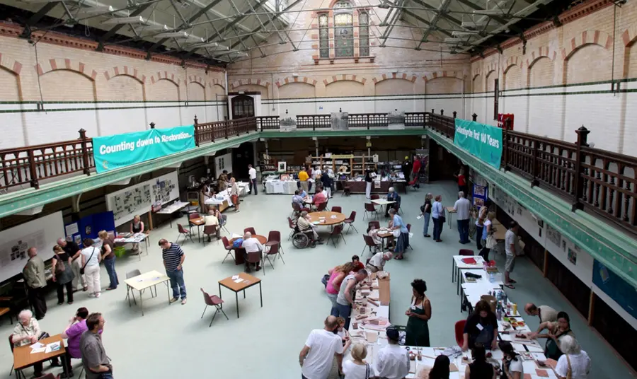 Inside view of Victoria Baths, Manchester