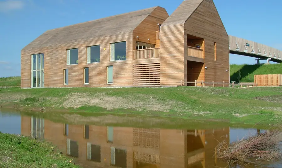 A visitor centre in a wildfowl reserve at Welney