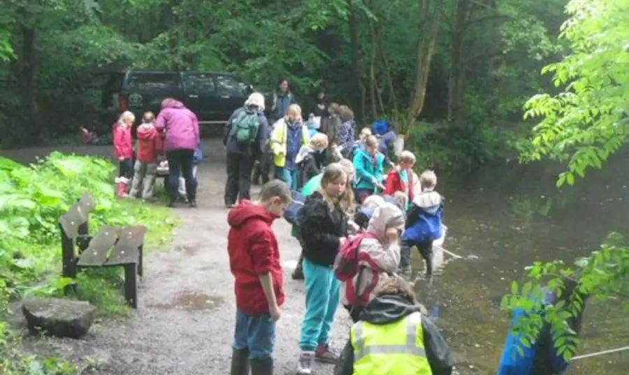 Visitors exploring Skipton Woods
