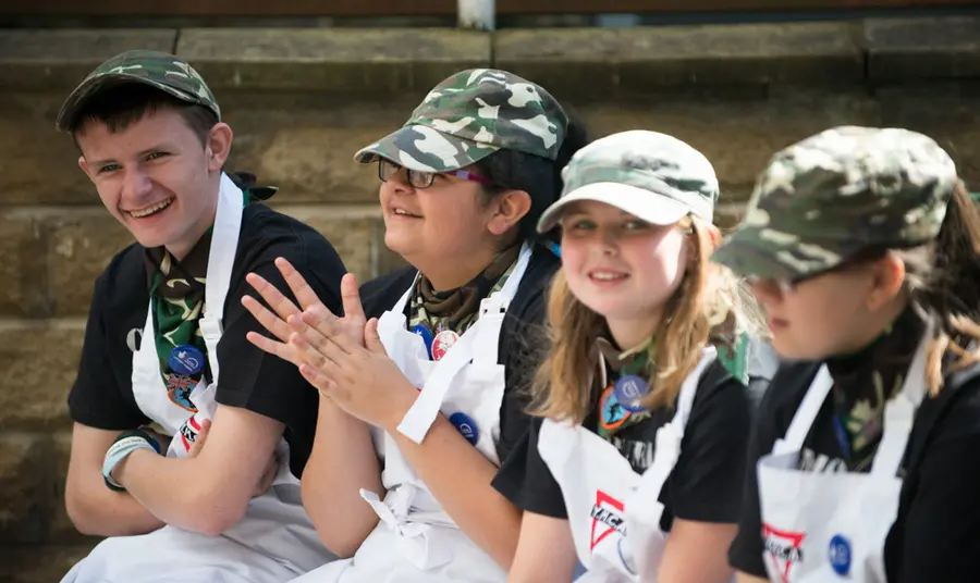 Children at the Bradford YMCA Tea and Remembrance project