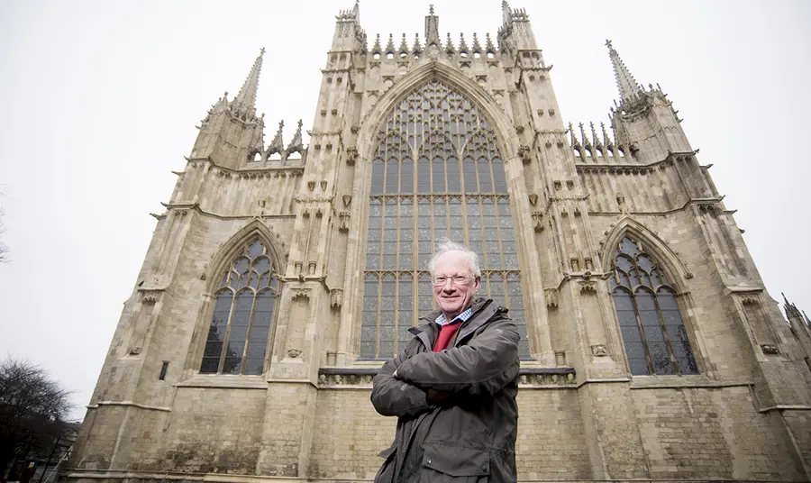 Sir Ron Cooke in front of York Minster
