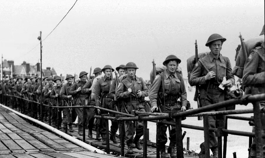 Troops boarding ships ahead of the D-Day landings in 1944
