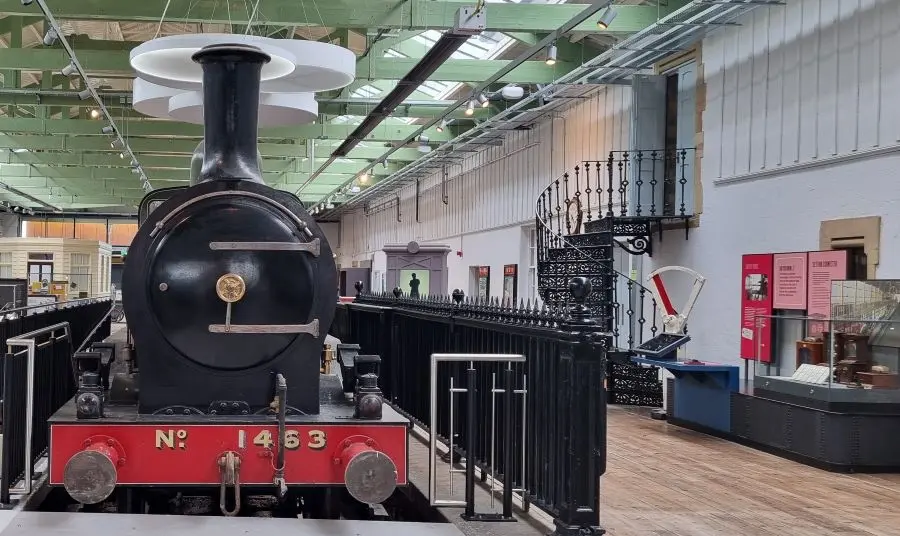 A locomotive inside the museum at Hopetown Darlington.