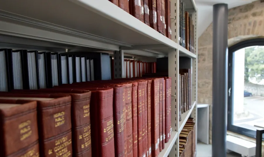 Shelves of books