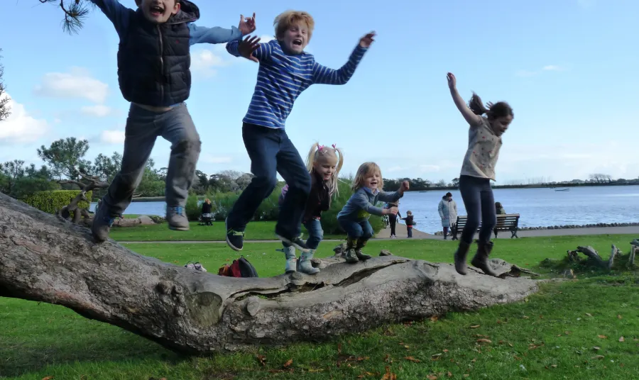 Children playing in a park