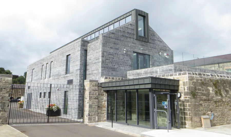 Front view of new museum building
