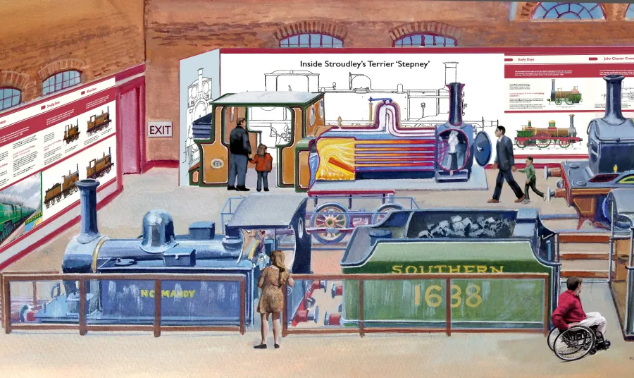 Artist's impression of the new Exhibition Hall at Bluebell Railway