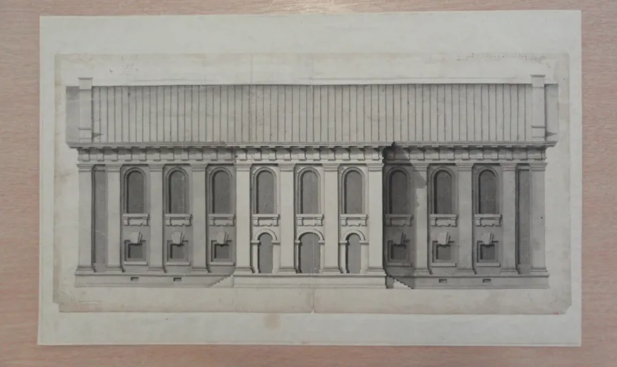 Hawksmoor sketch of St Alfege Church