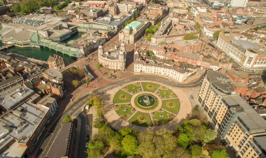 Aerial view of Hull