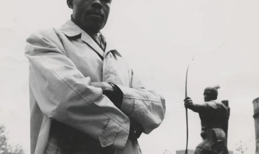 Man in overcoat