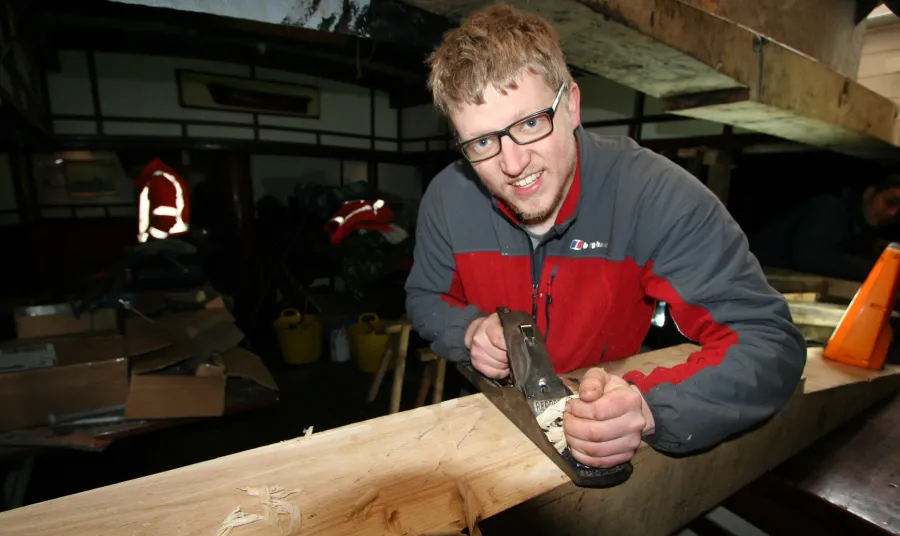 Joseph in the Blyth Tall Ship workshop