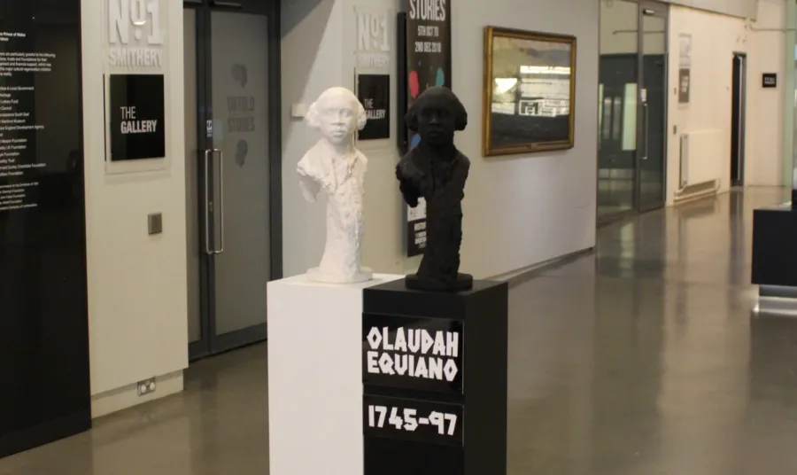 Exhibits in a museum