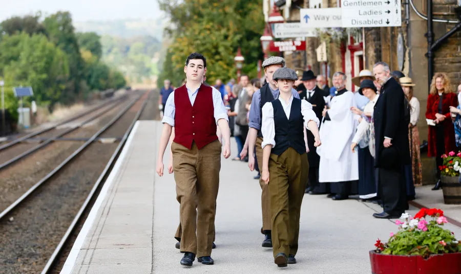Project volunteers in period costume