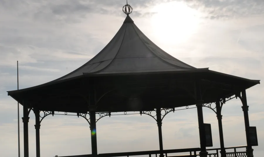 Bandstand in typical british weather