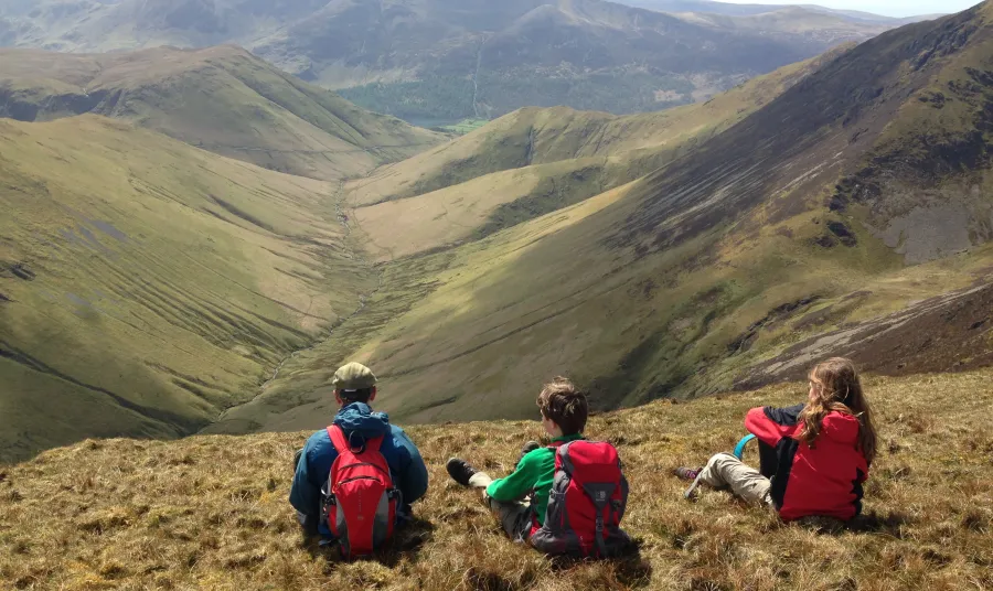 Three walkers admire the view in one of England's commons