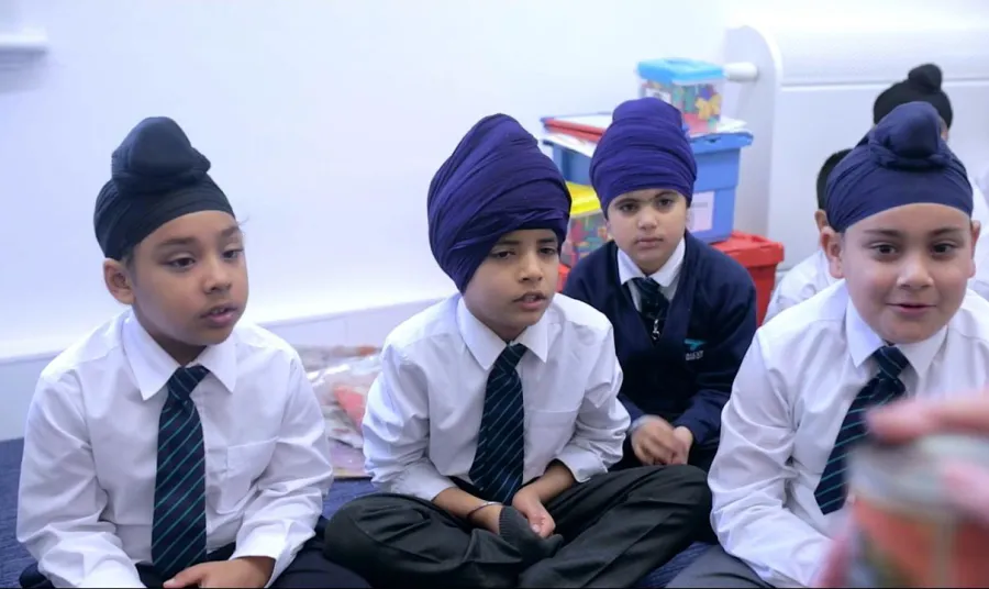 Sikh children at school